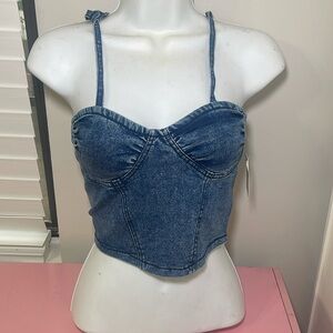 Denim/Jean Cropped Top